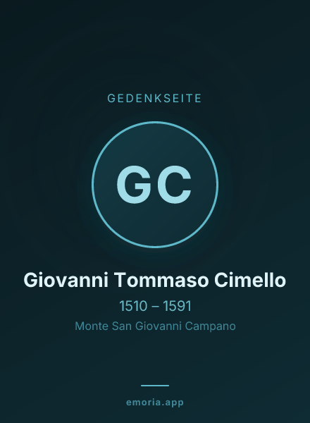 Gedenkportrait von Giovanni Tommaso Cimello