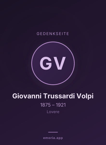 Gedenkportrait von Giovanni Trussardi Volpi