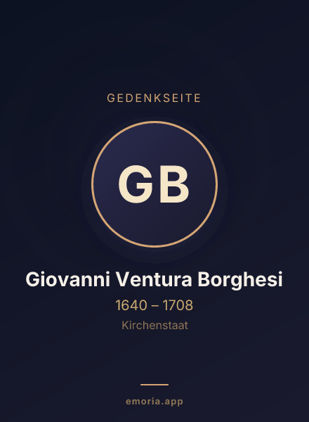Gedenkportrait von Giovanni Ventura Borghesi