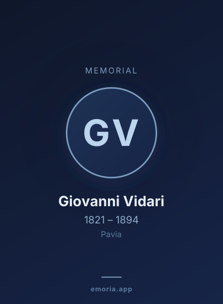 Memorial portrait of Giovanni Vidari