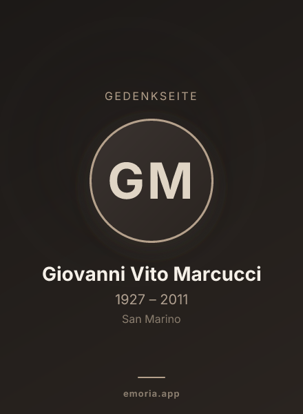 Gedenkportrait von Giovanni Vito Marcucci