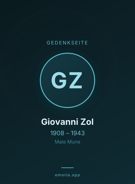 Gedenkportrait von Giovanni Zol