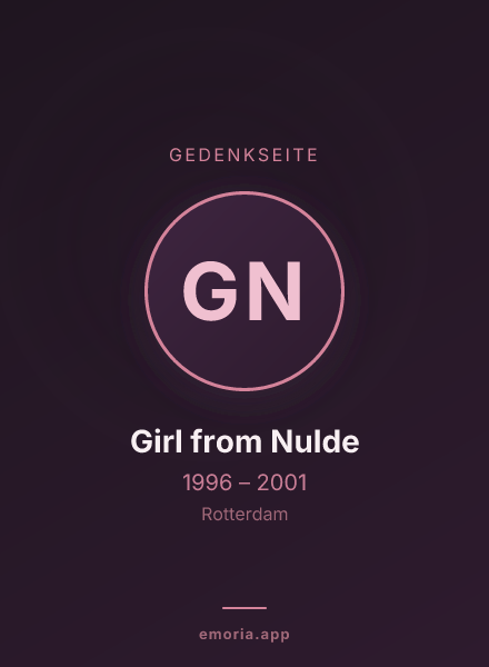 Gedenkportrait von Girl from Nulde