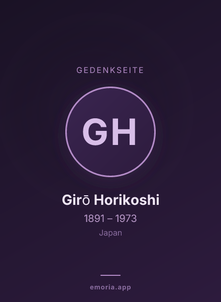 Gedenkportrait von Girō Horikoshi