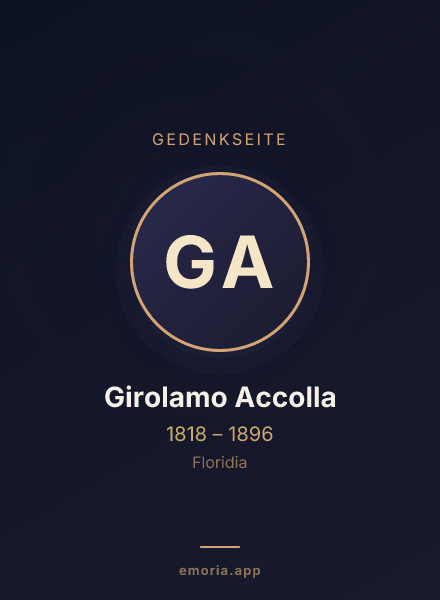 Gedenkportrait von Girolamo Accolla