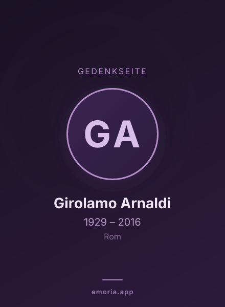 Gedenkportrait von Girolamo Arnaldi