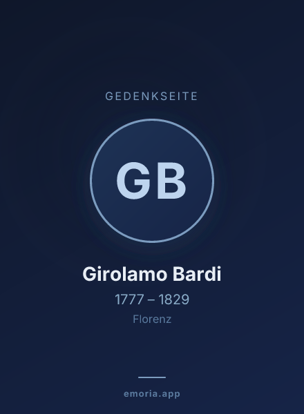 Gedenkportrait von Girolamo Bardi