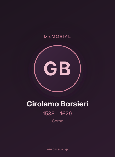 Memorial portrait of Girolamo Borsieri