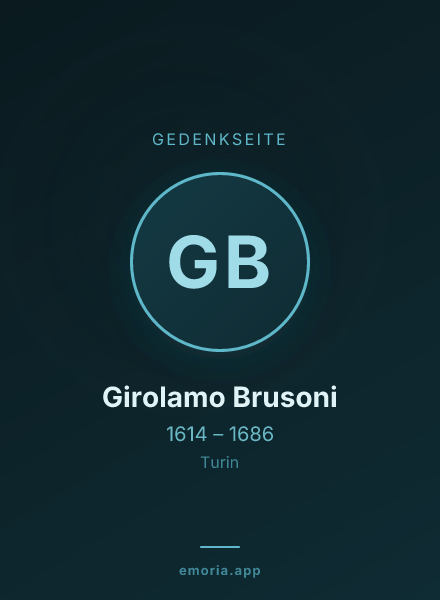 Gedenkportrait von Girolamo Brusoni