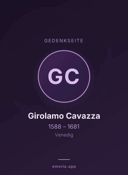 Gedenkportrait von Girolamo Cavazza