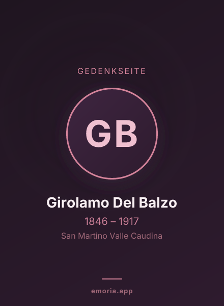 Gedenkportrait von Girolamo Del Balzo