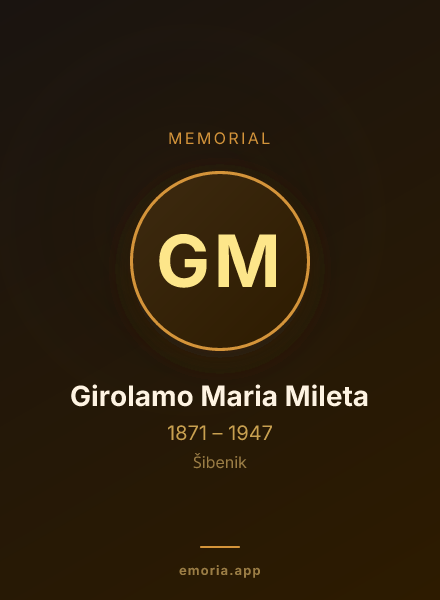 Memorial portrait of Girolamo Maria Mileta