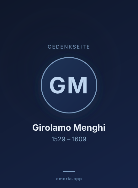 Gedenkportrait von Girolamo Menghi