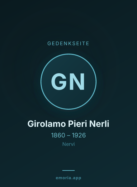 Gedenkportrait von Girolamo Pieri Nerli