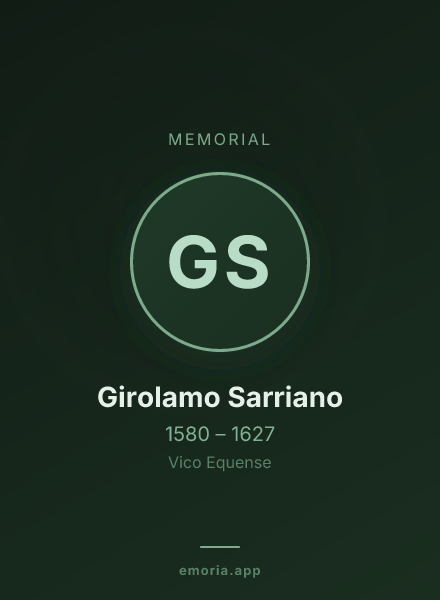 Memorial portrait of Girolamo Sarriano