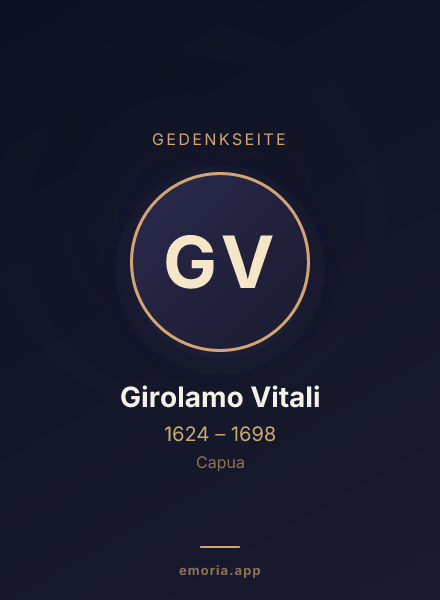 Gedenkportrait von Girolamo Vitali