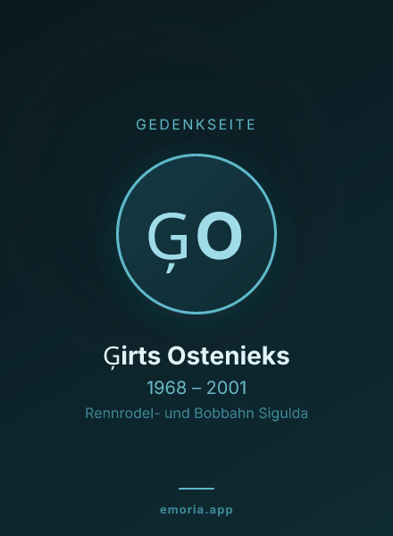 Gedenkportrait von Ģirts Ostenieks