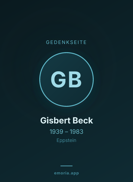 Gedenkportrait von Gisbert Beck