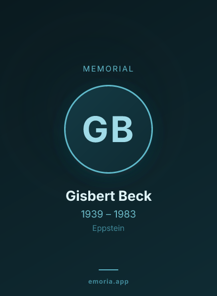 Memorial portrait of Gisbert Beck