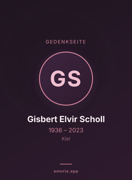 Gedenkportrait von Gisbert Elvir Scholl