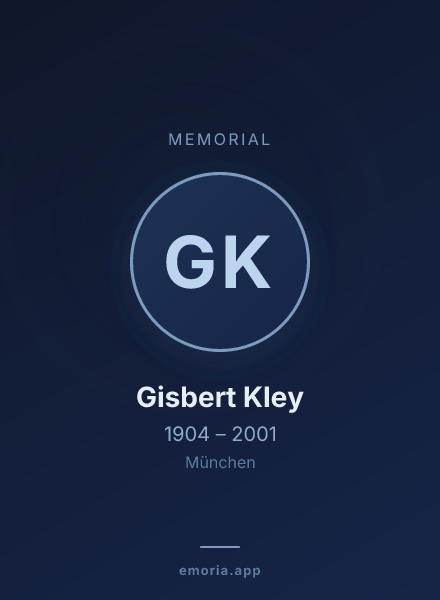 Memorial portrait of Gisbert Kley