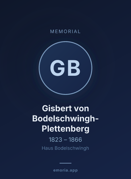Memorial portrait of Gisbert von Bodelschwingh-Plettenberg