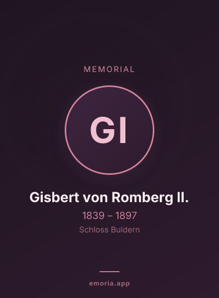 Memorial portrait of Gisbert von Romberg II.