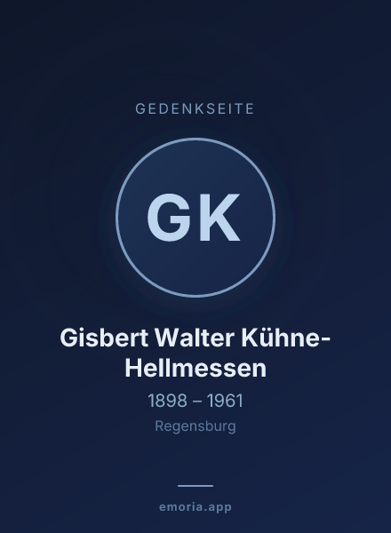 Gedenkportrait von Gisbert Walter Kühne-Hellmessen