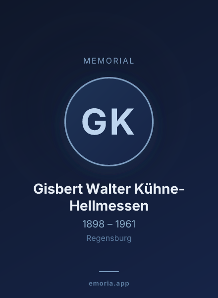 Memorial portrait of Gisbert Walter Kühne-Hellmessen