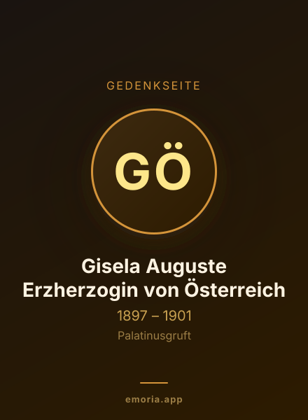Gedenkportrait von Gisela Auguste Erzherzogin von Österreich