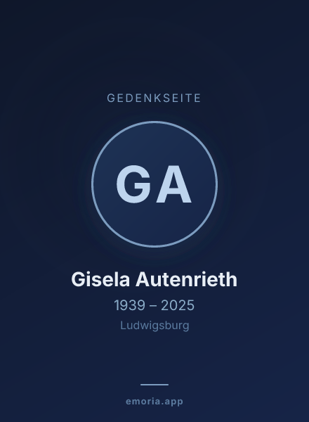 Gedenkportrait von Gisela Autenrieth