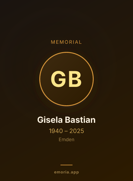 Memorial portrait of Gisela Bastian
