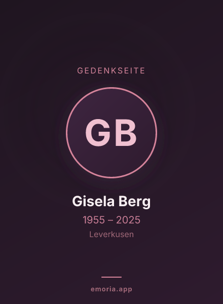 Gedenkportrait von Gisela Berg