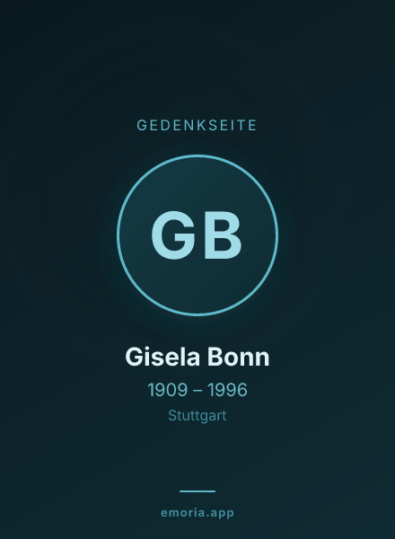 Gedenkportrait von Gisela Bonn