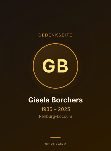 Gedenkportrait von Gisela Borchers