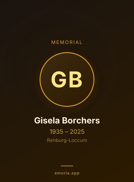 Memorial portrait of Gisela Borchers