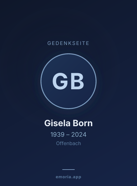 Gedenkportrait von Gisela Born