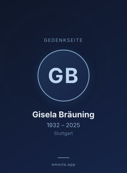 Gedenkportrait von Gisela Bräuning
