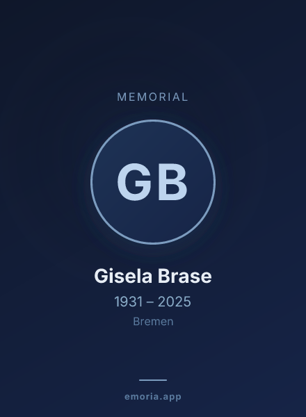 Memorial portrait of Gisela Brase