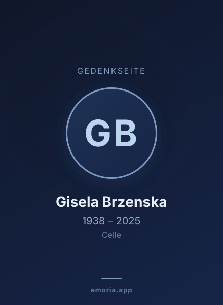 Gedenkportrait von Gisela Brzenska