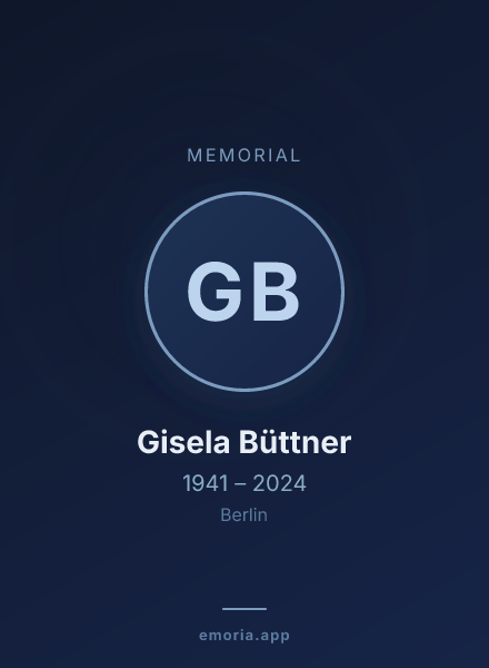 Memorial portrait of Gisela Büttner