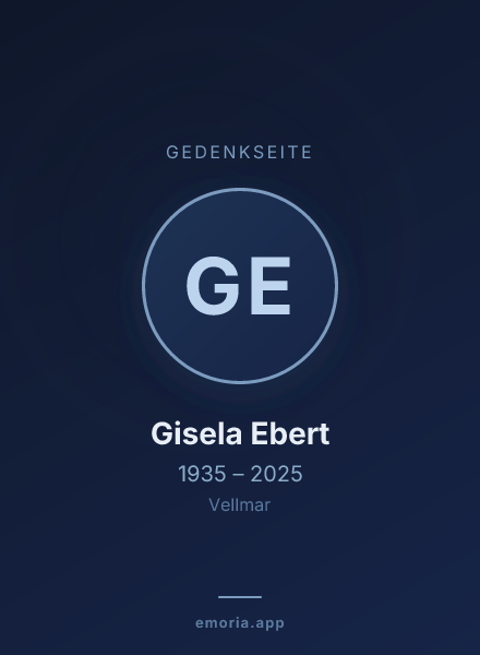 Gedenkportrait von Gisela Ebert