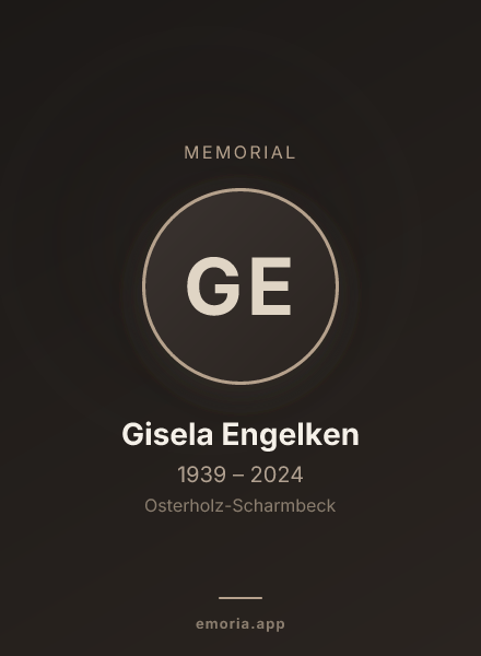 Memorial portrait of Gisela Engelken
