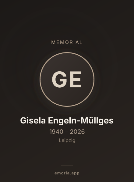 Memorial portrait of Gisela Engeln-Müllges