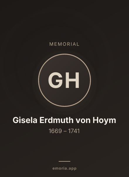 Memorial portrait of Gisela Erdmuth von Hoym