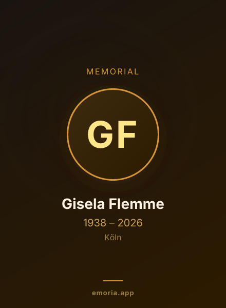 Memorial portrait of Gisela Flemme