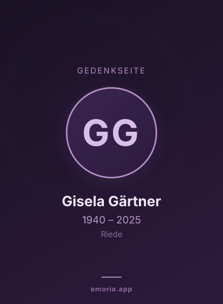 Gedenkportrait von Gisela Gärtner