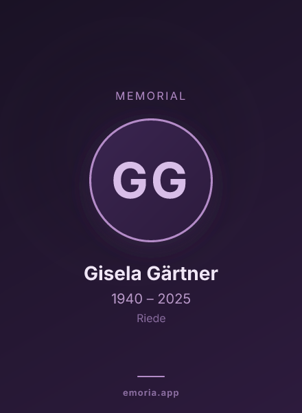Memorial portrait of Gisela Gärtner