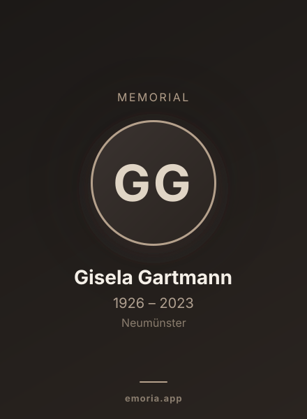 Memorial portrait of Gisela Gartmann