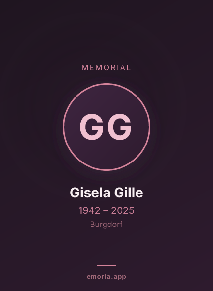 Memorial portrait of Gisela Gille